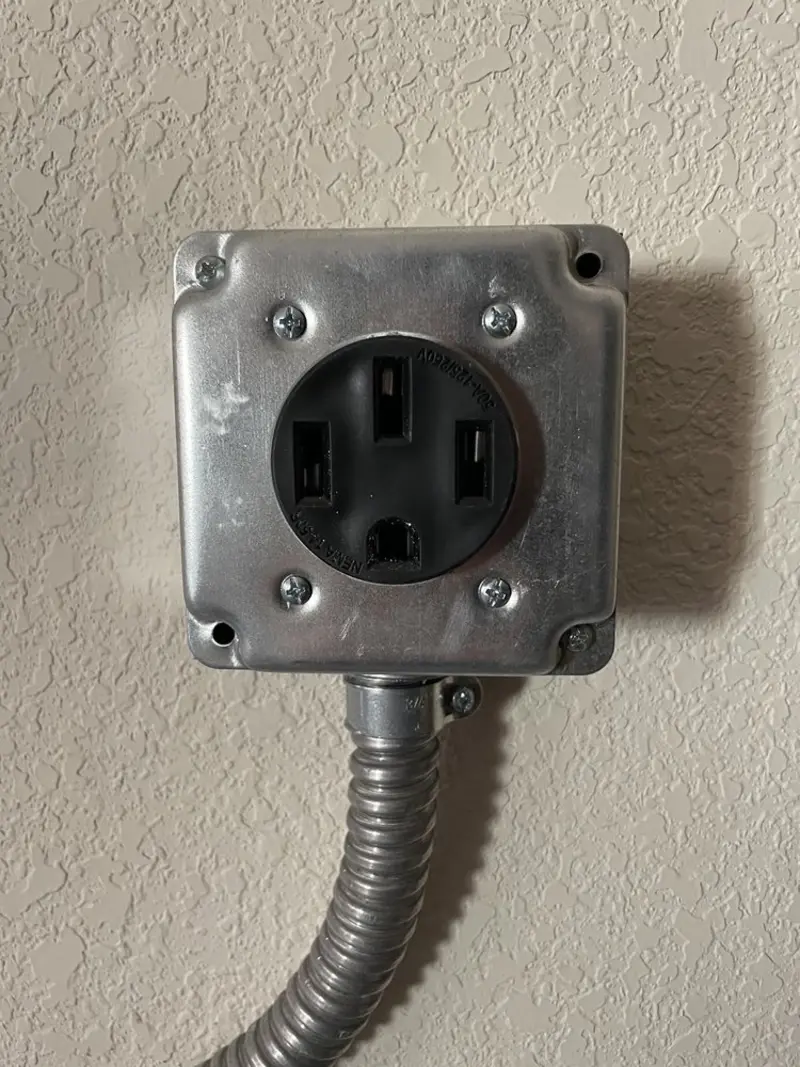 NEMA 14-50 outlet installed for Electrical Panel Upgrade in Bourbonnais